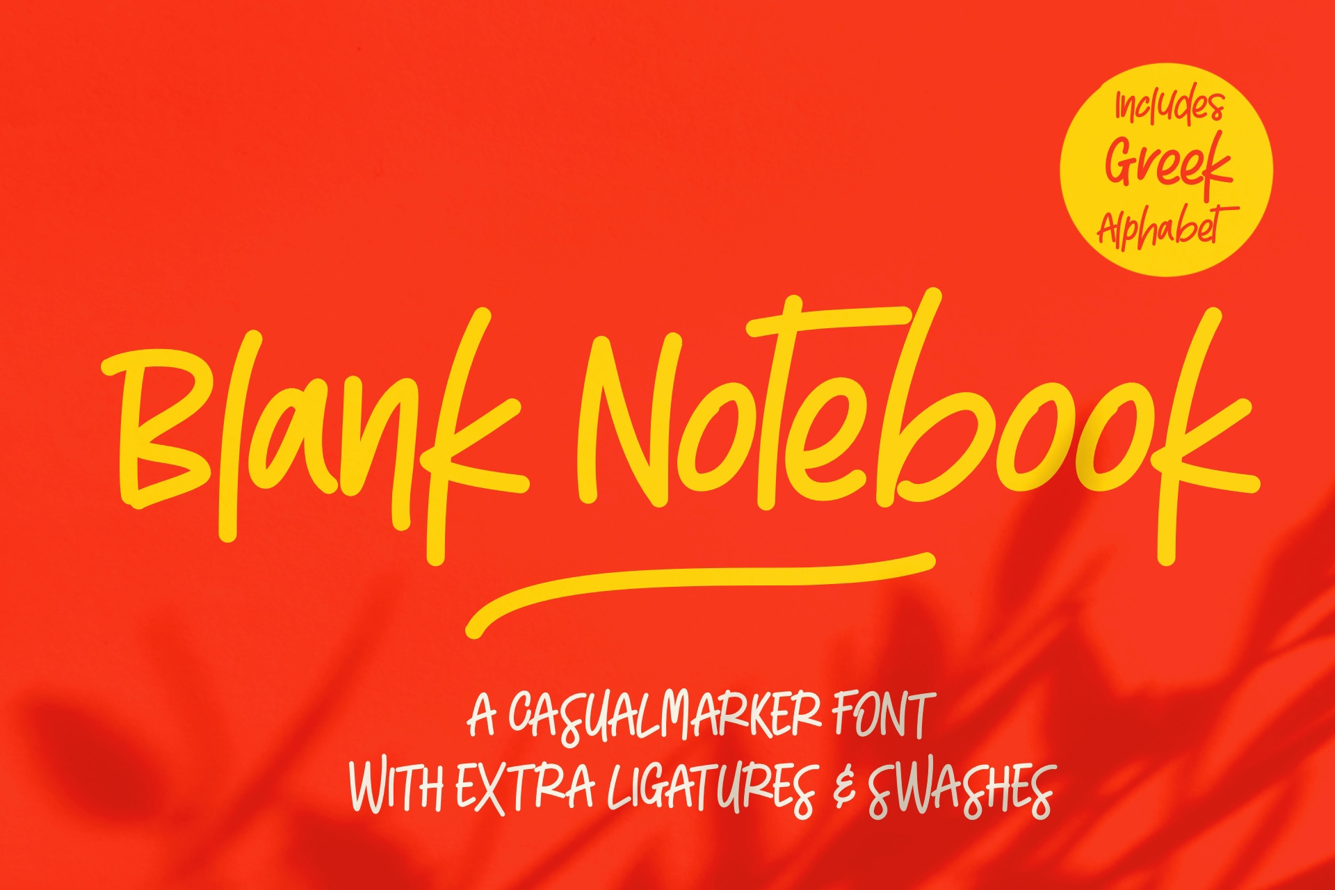 Пример шрифта Blank Notebook #1