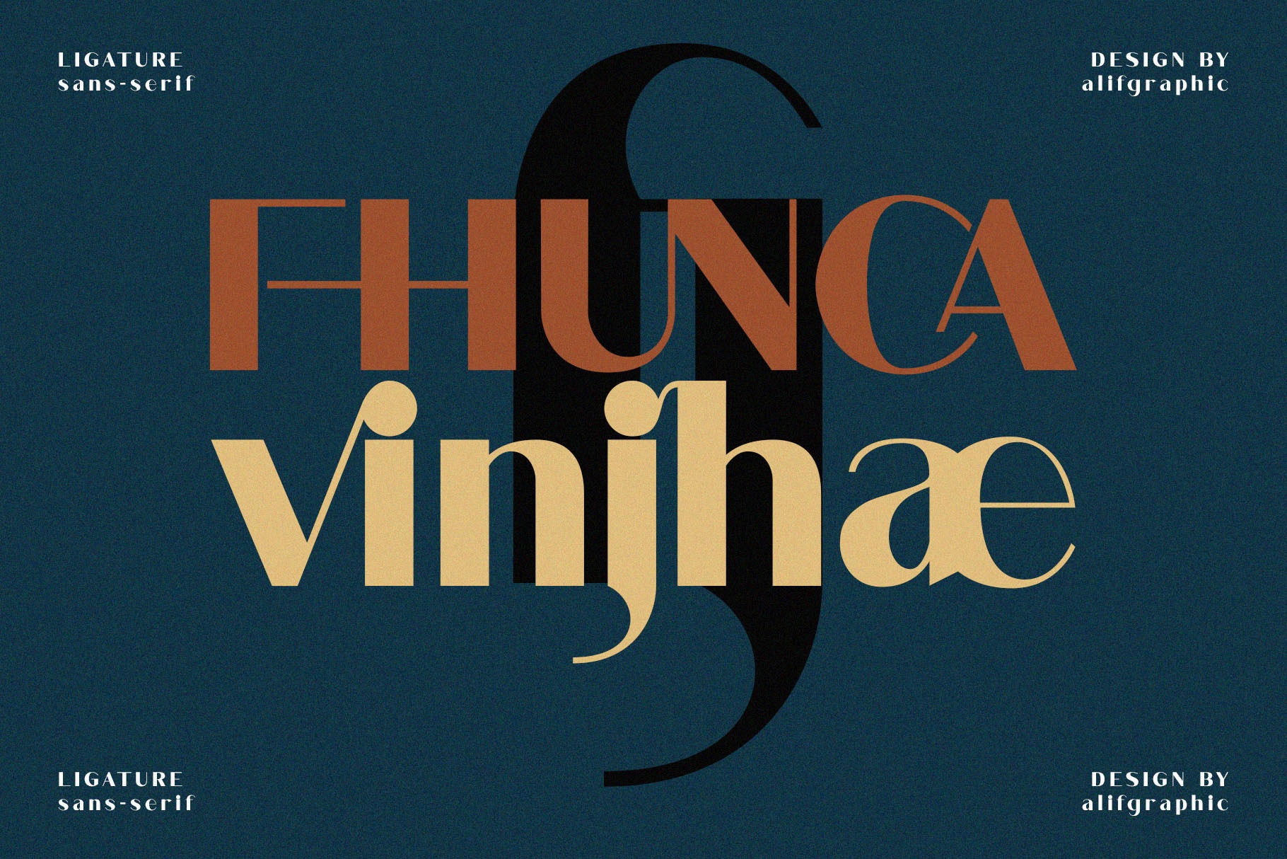 Пример шрифта Fhunca Vinjhae #1