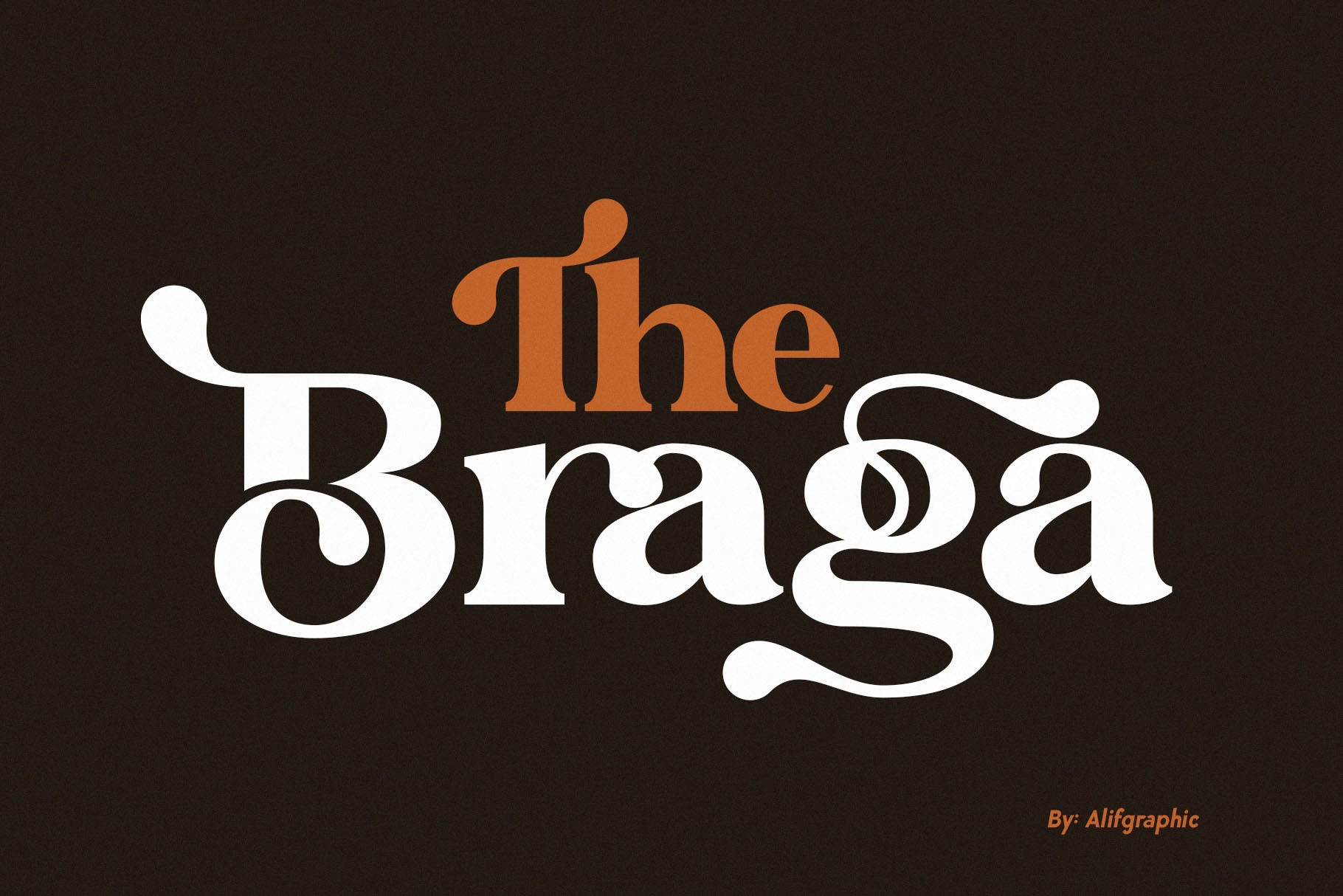 Пример шрифта The Braga #1
