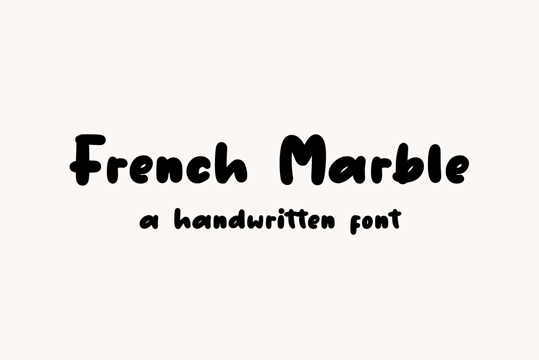 Пример шрифта French Marble #1