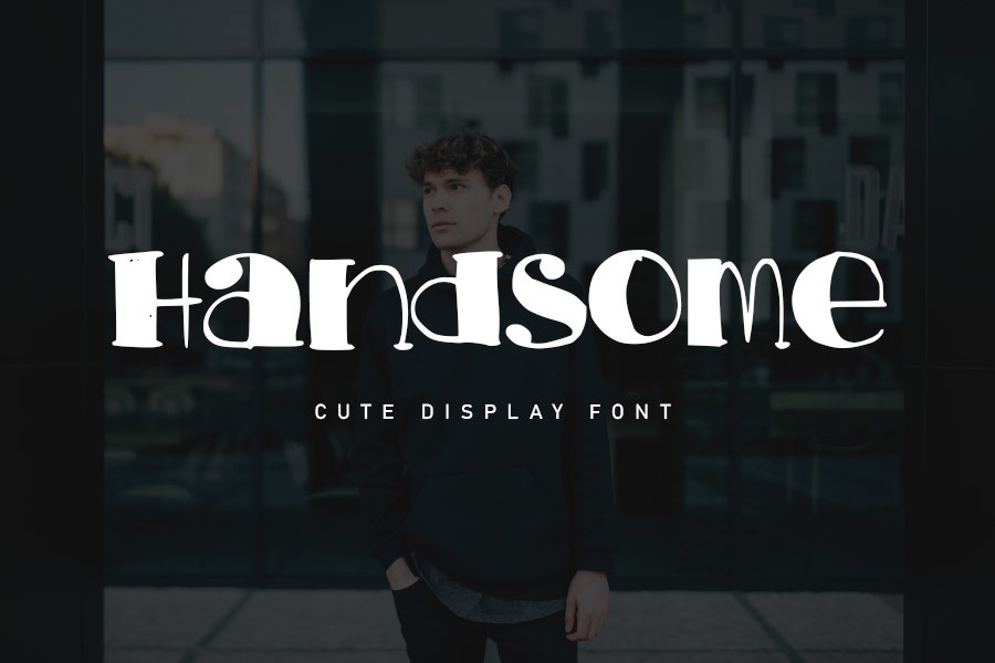Пример шрифта Handsome #1