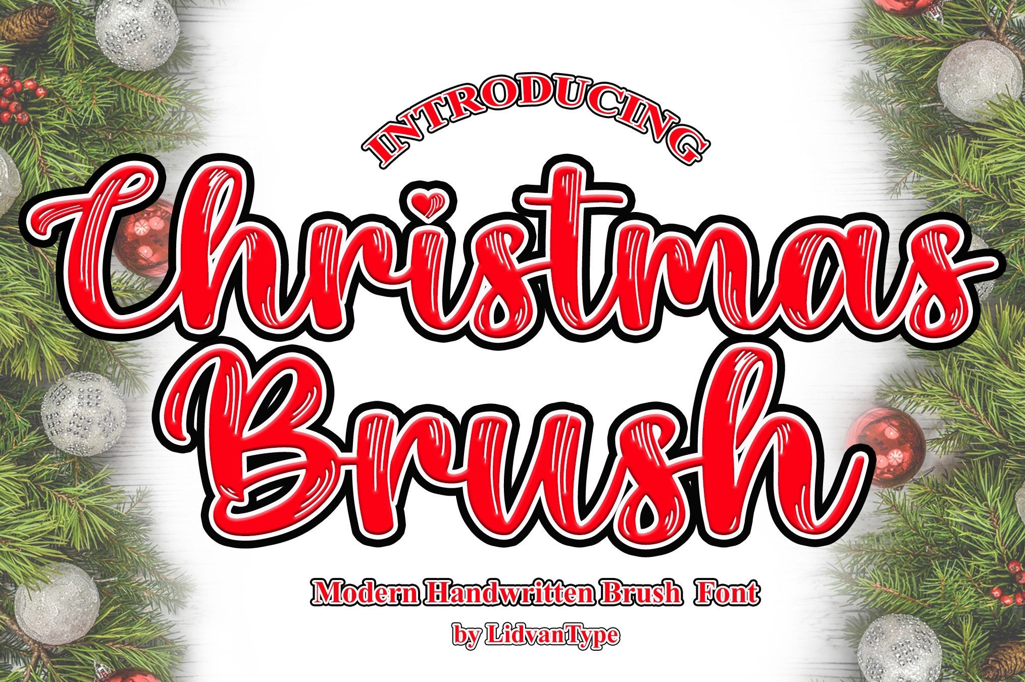 Пример шрифта Christmas Brush #1