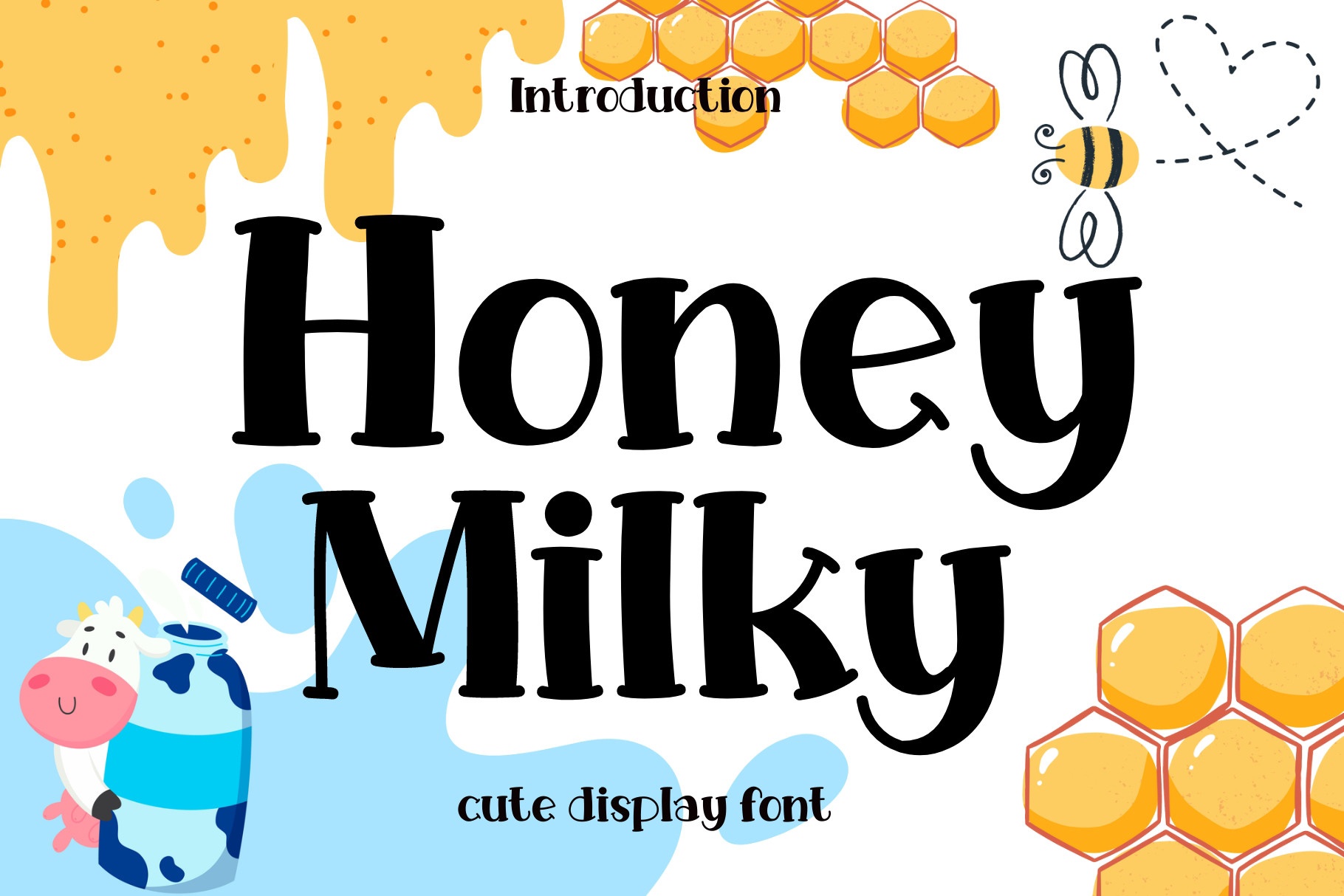 Пример шрифта Honey Milky #1