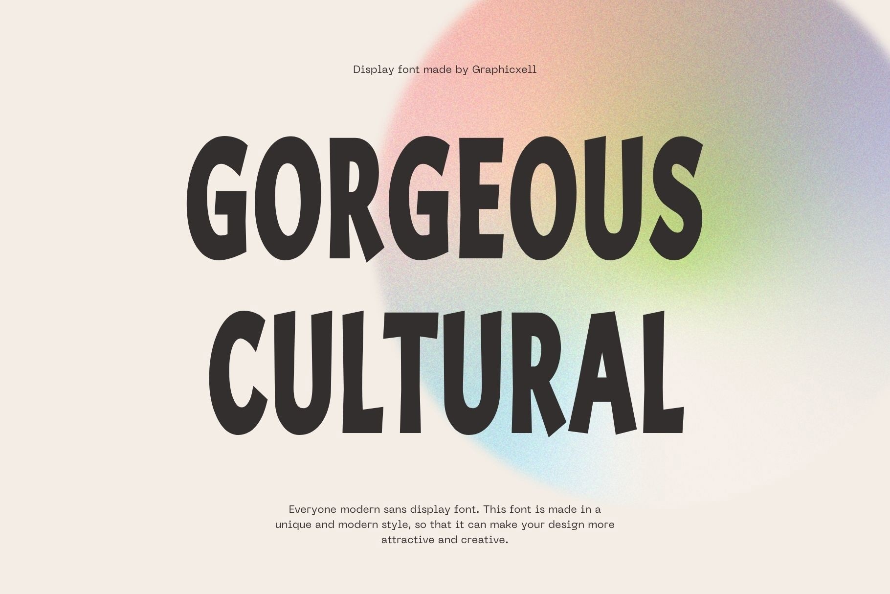 Пример шрифта Gorgeous Cultural #1