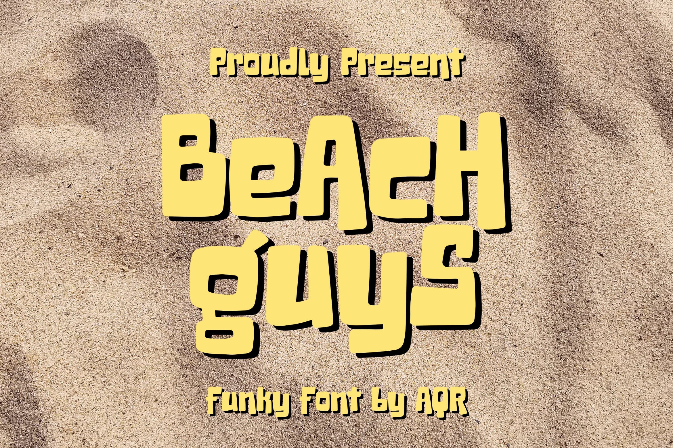 Пример шрифта Beach Guys #1