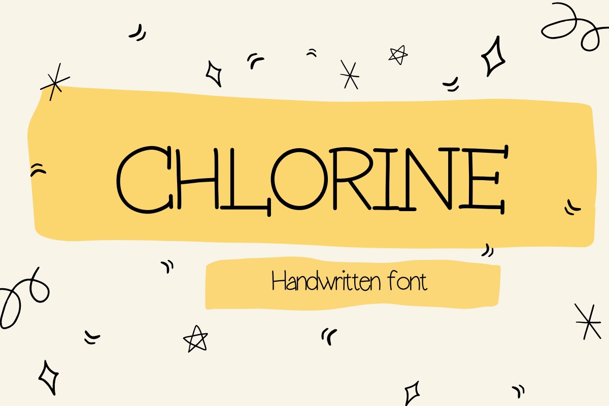 Пример шрифта Chlorine #1