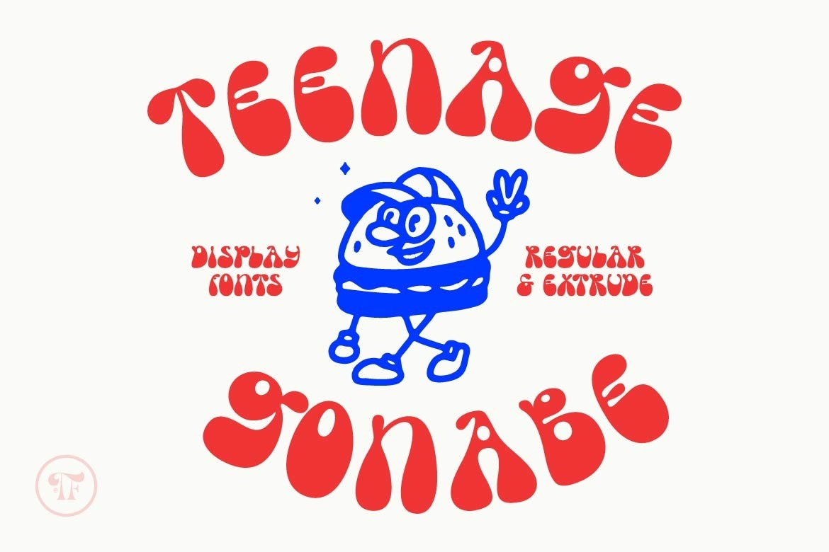 Пример шрифта Teenage Gonabe #1