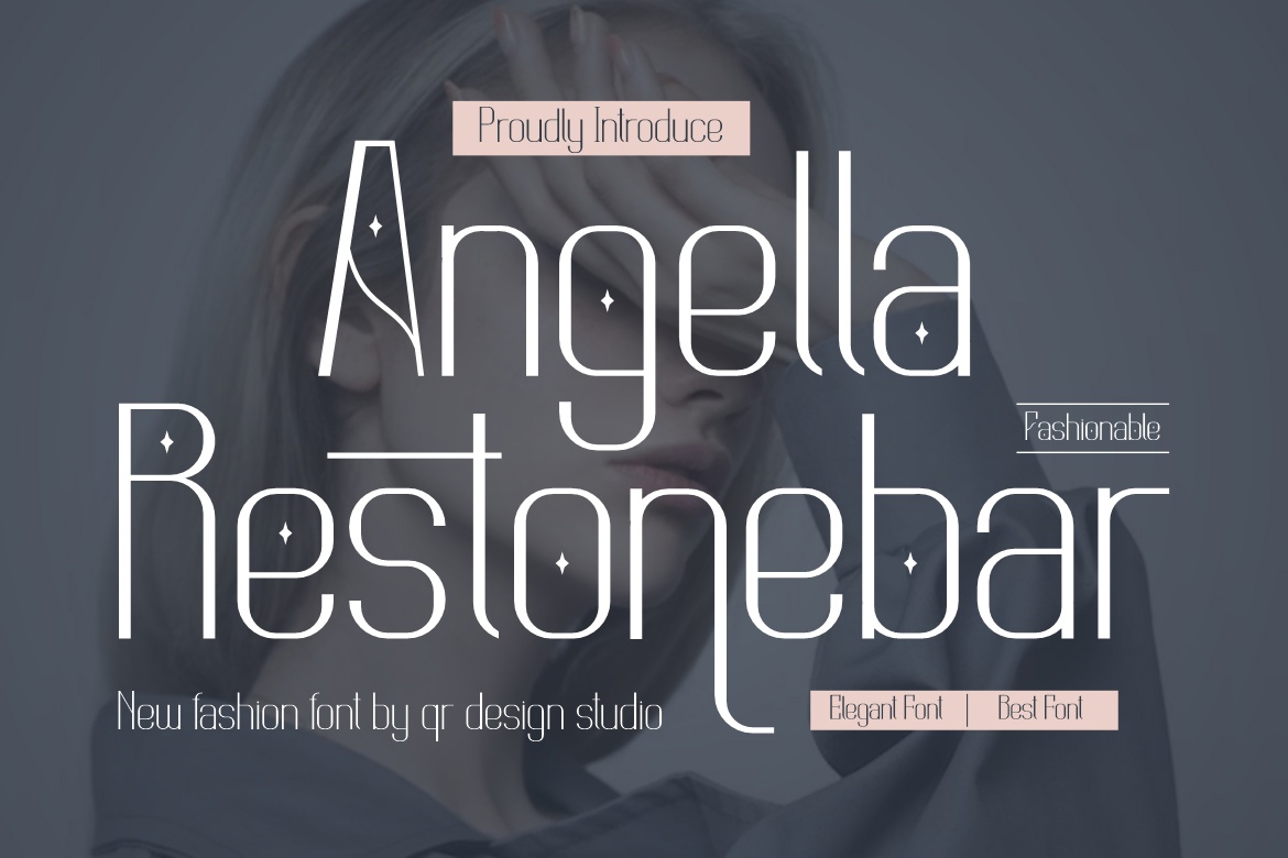 Пример шрифта Angella Restonebar #1