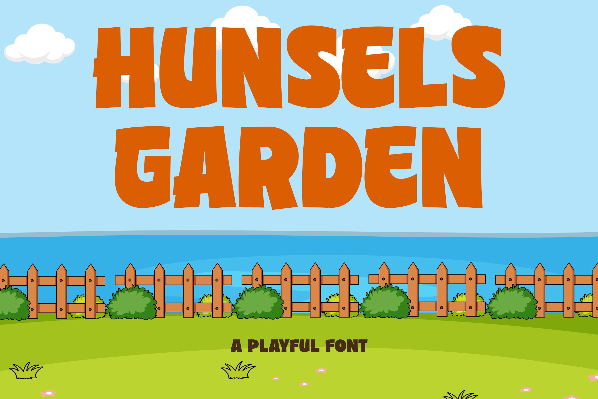 Пример шрифта Hunsels Garden #1