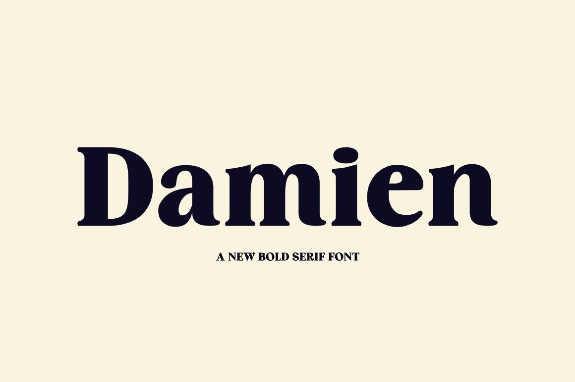 Пример шрифта Damien #1