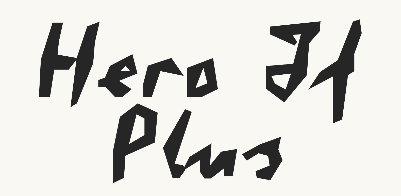 Пример шрифта Hero If Plus #1