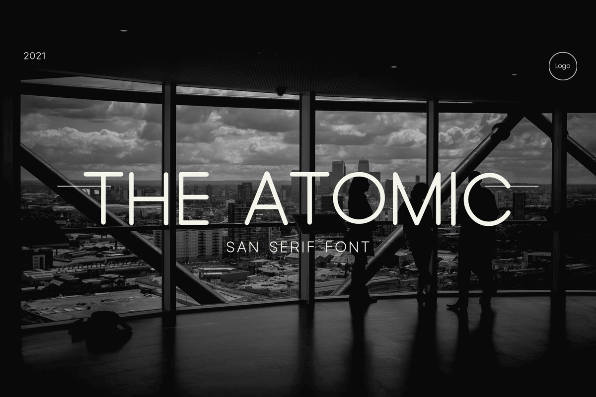 Пример шрифта The Atomic #1
