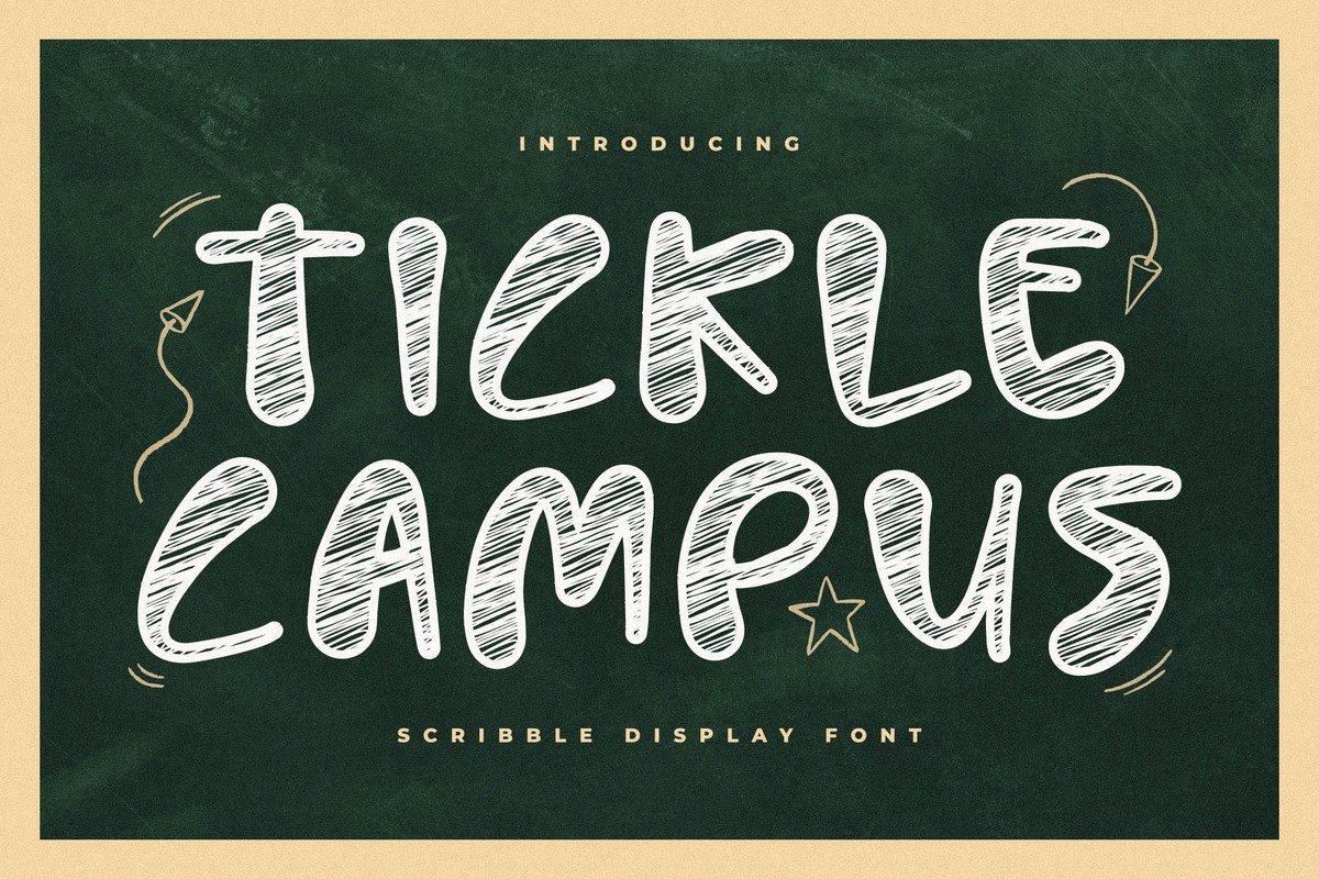 Пример шрифта Tickle Campus #1