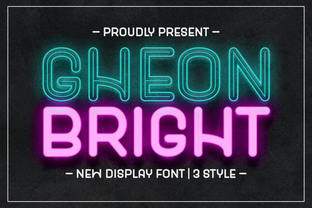 Пример шрифта Gheon Bright #1