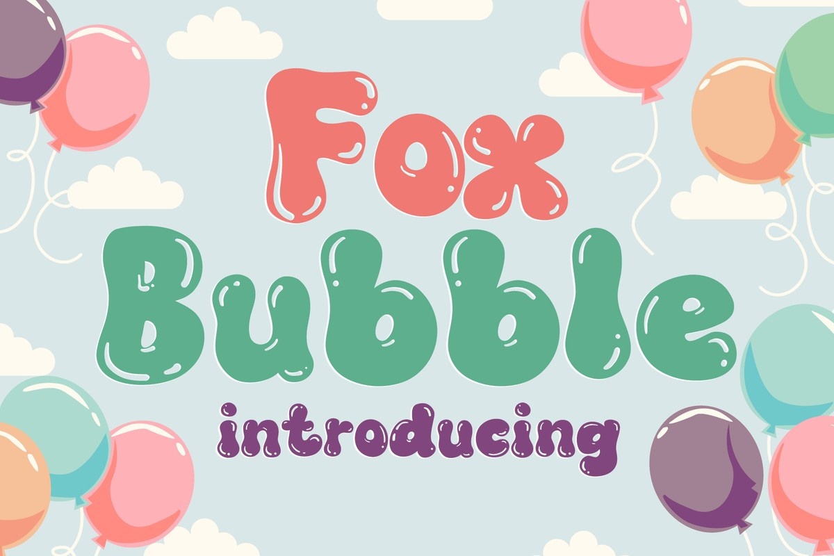 Пример шрифта Fox Bubble #1