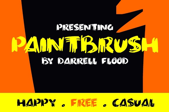 Пример шрифта Paintbrush #1