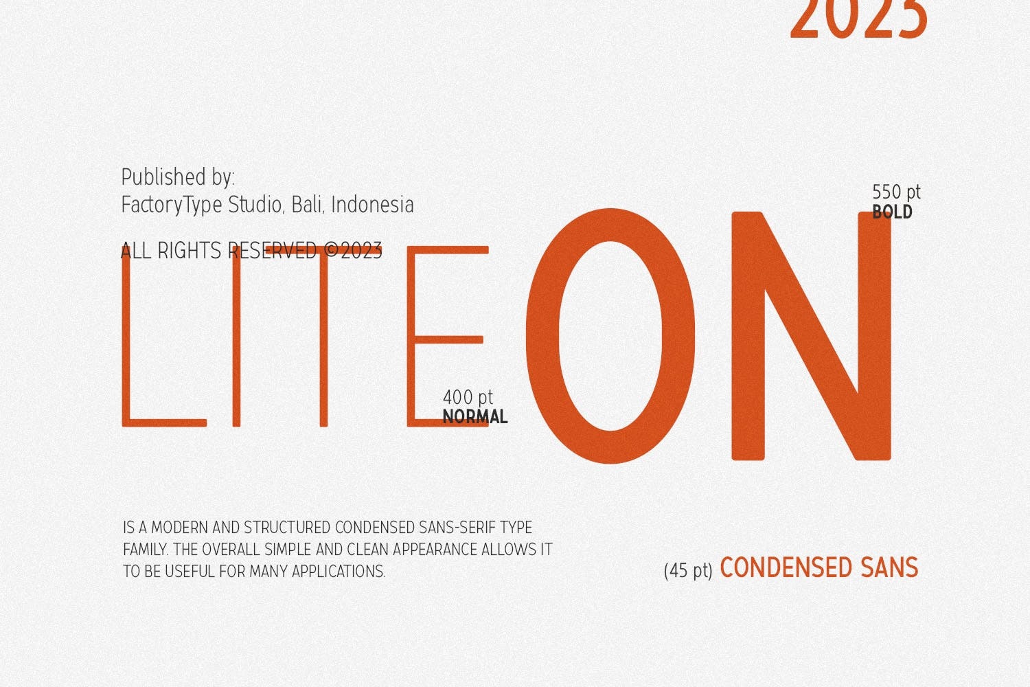 Пример шрифта LiteOn Condensed #1