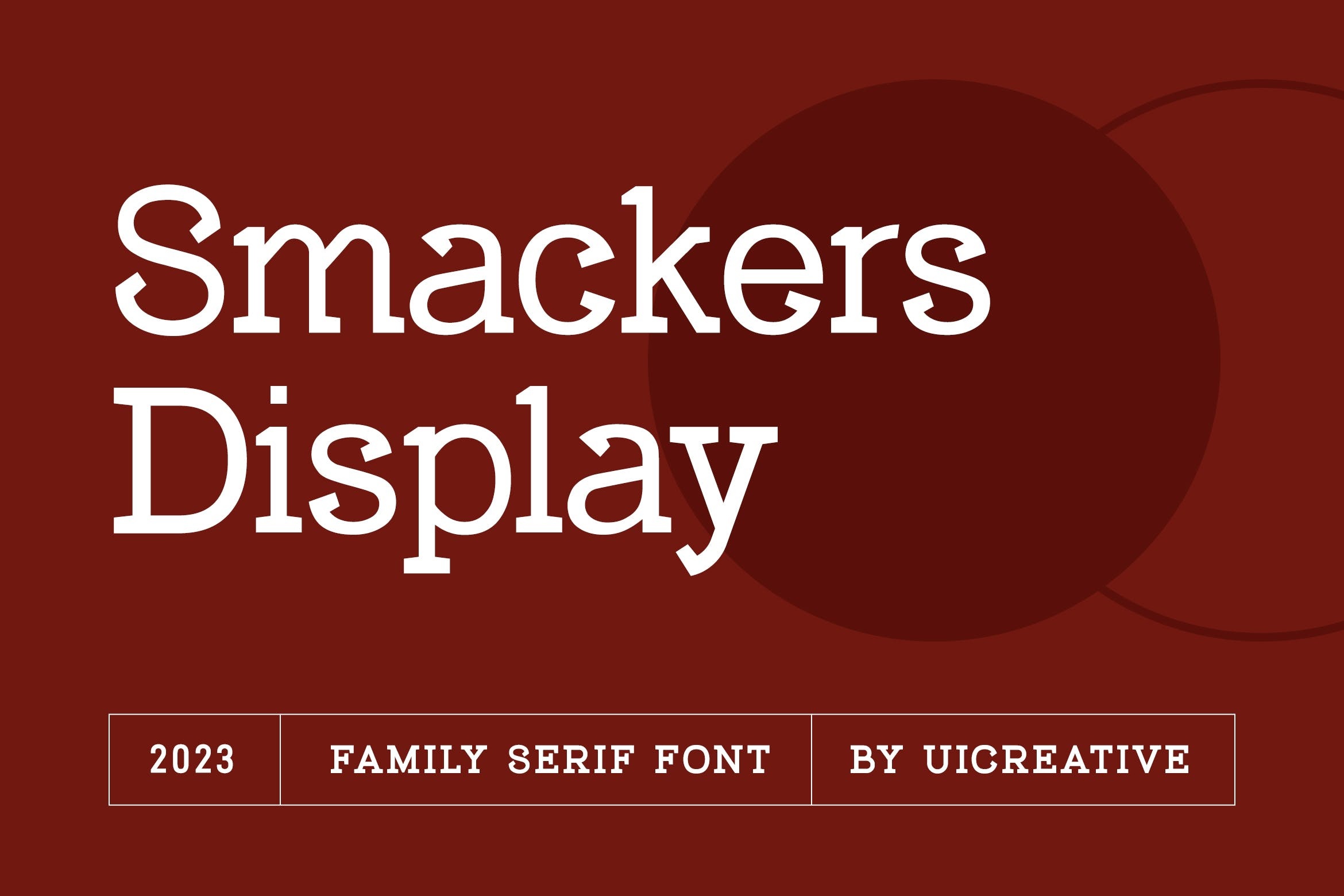 Пример шрифта Smackers Display #1