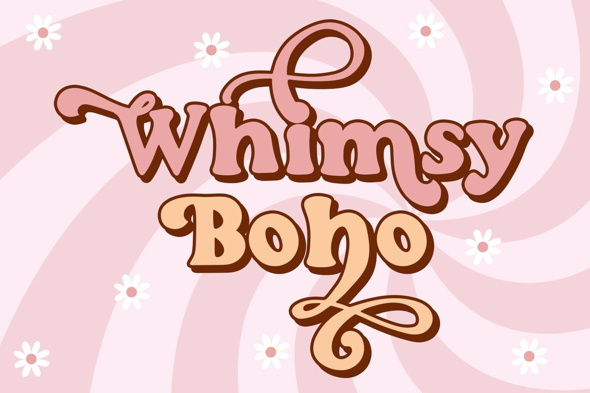 Пример шрифта Whimsy Boho #1