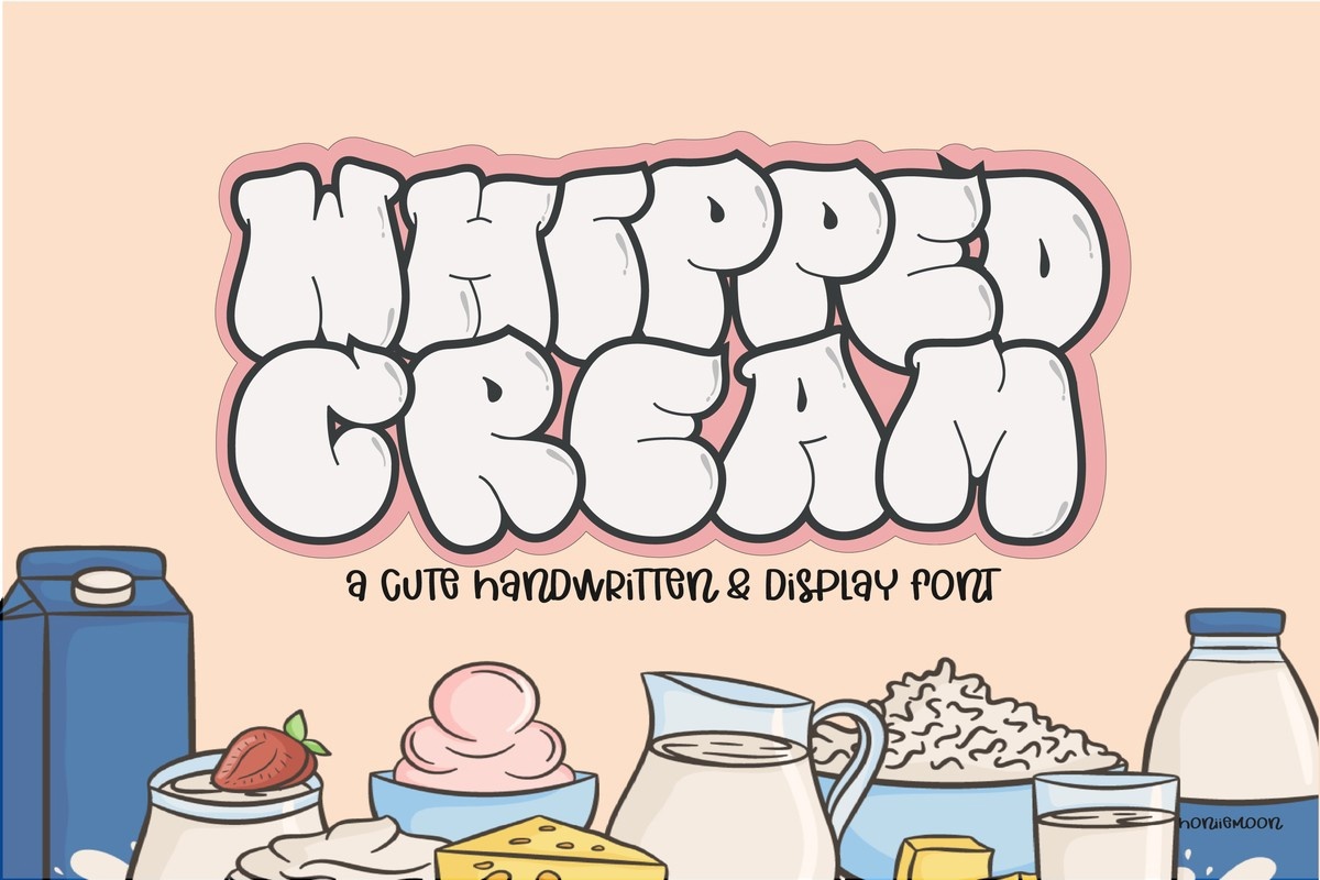 Пример шрифта Whipped Cream #1