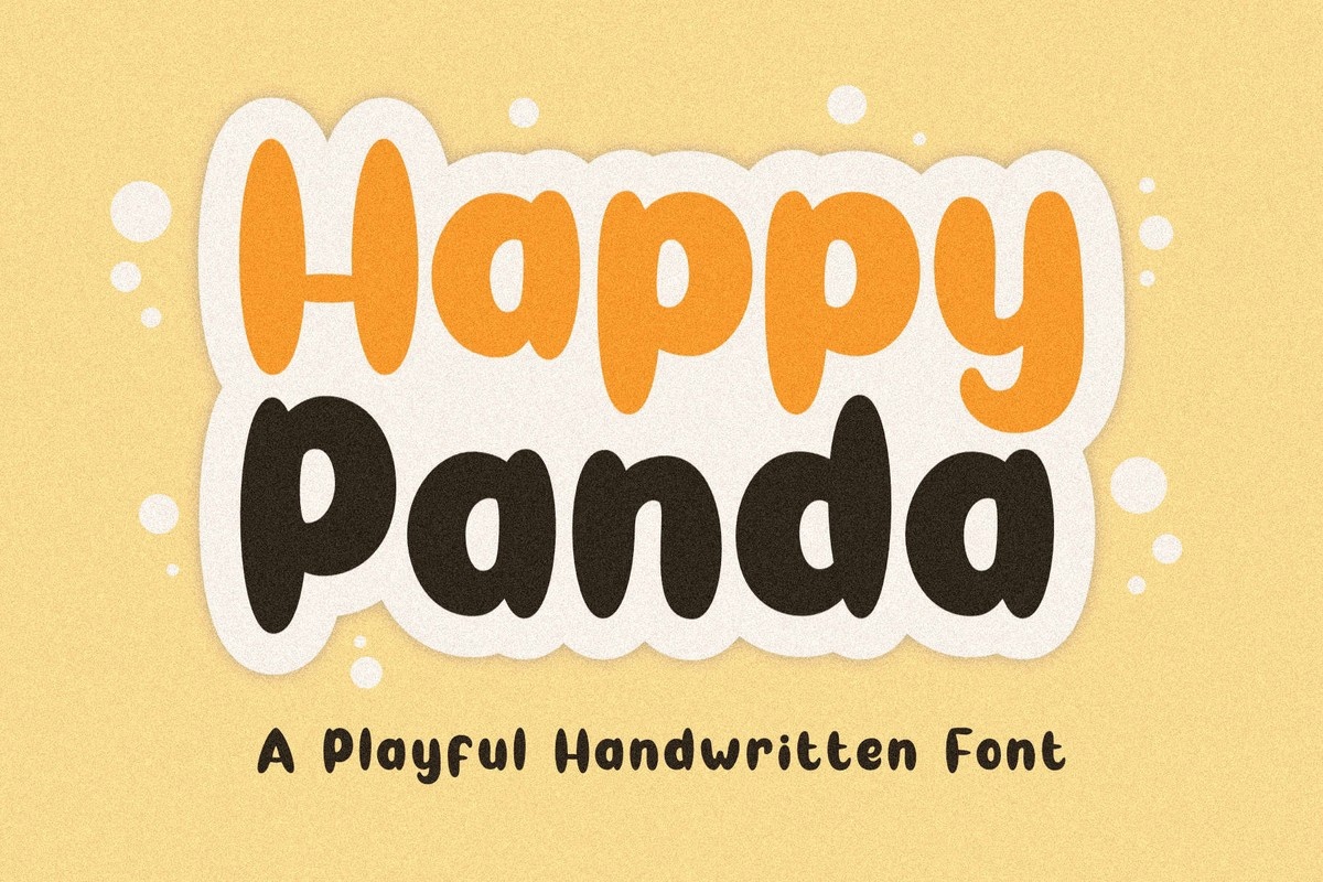 Пример шрифта Happy Panda #1