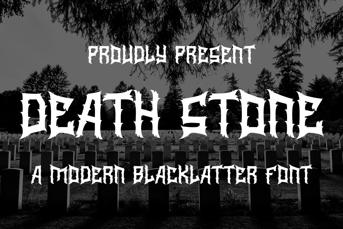 Пример шрифта Death Stone #1