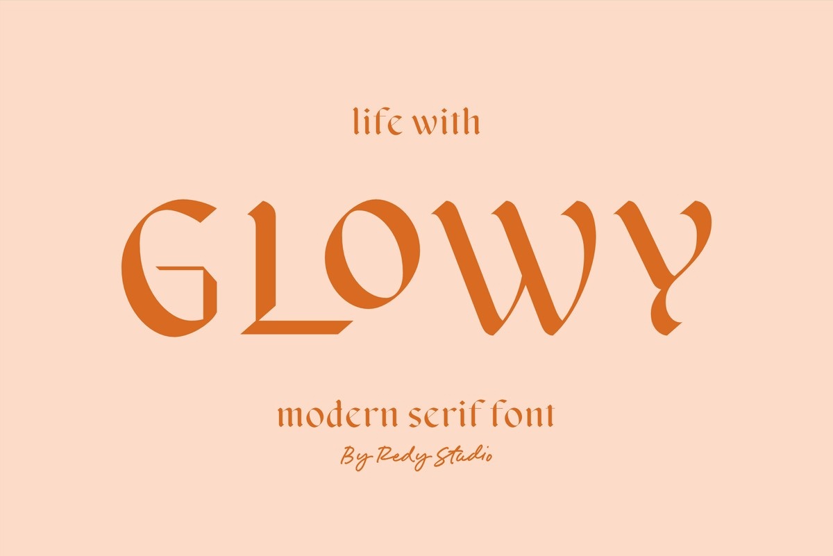Пример шрифта Glowy #1