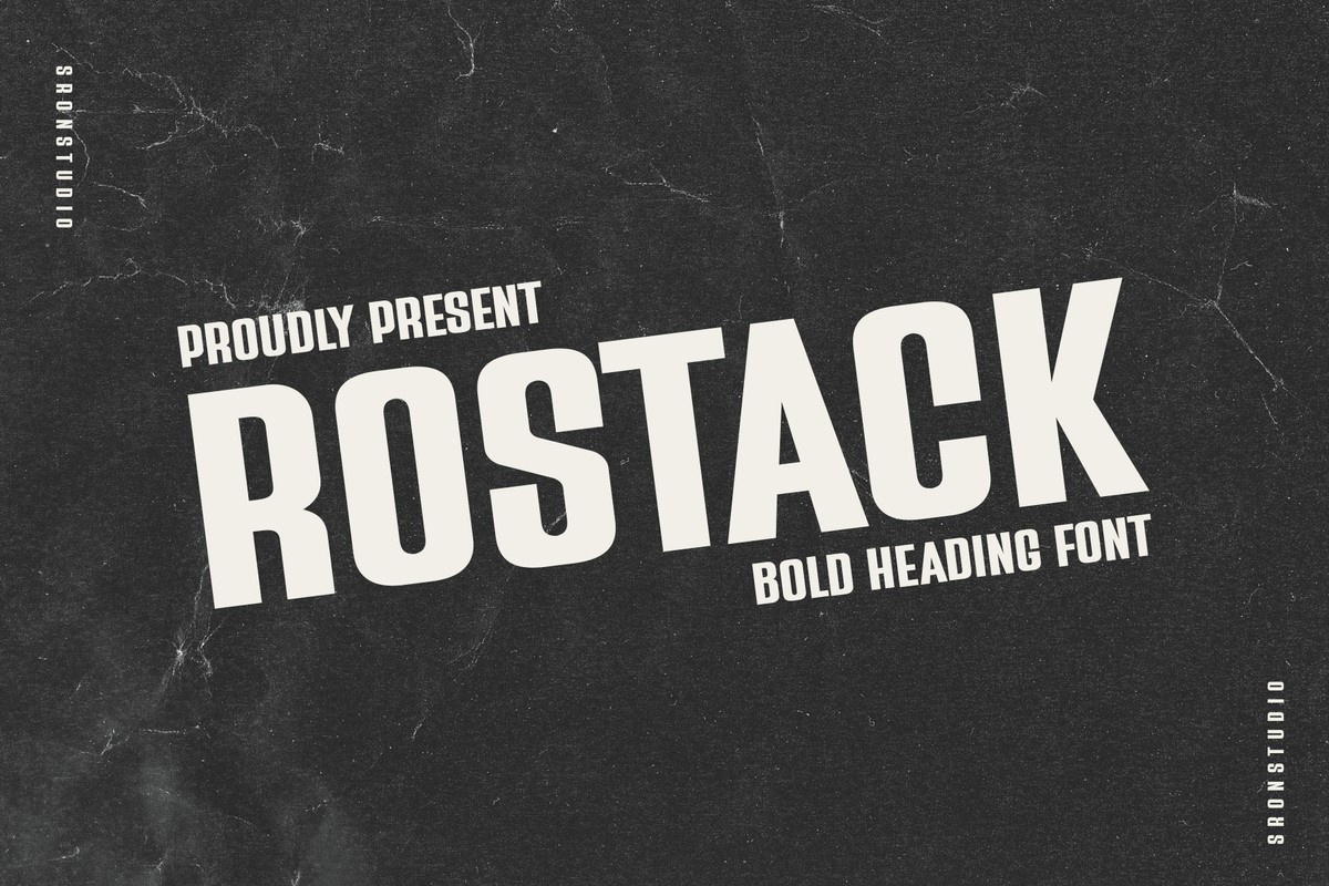 Пример шрифта Rostack #1