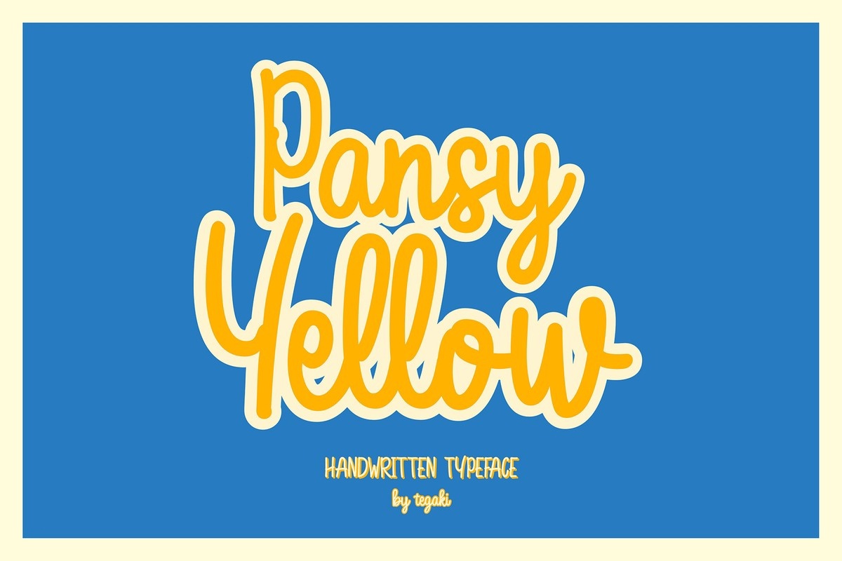 Пример шрифта Pansy Yellow #1