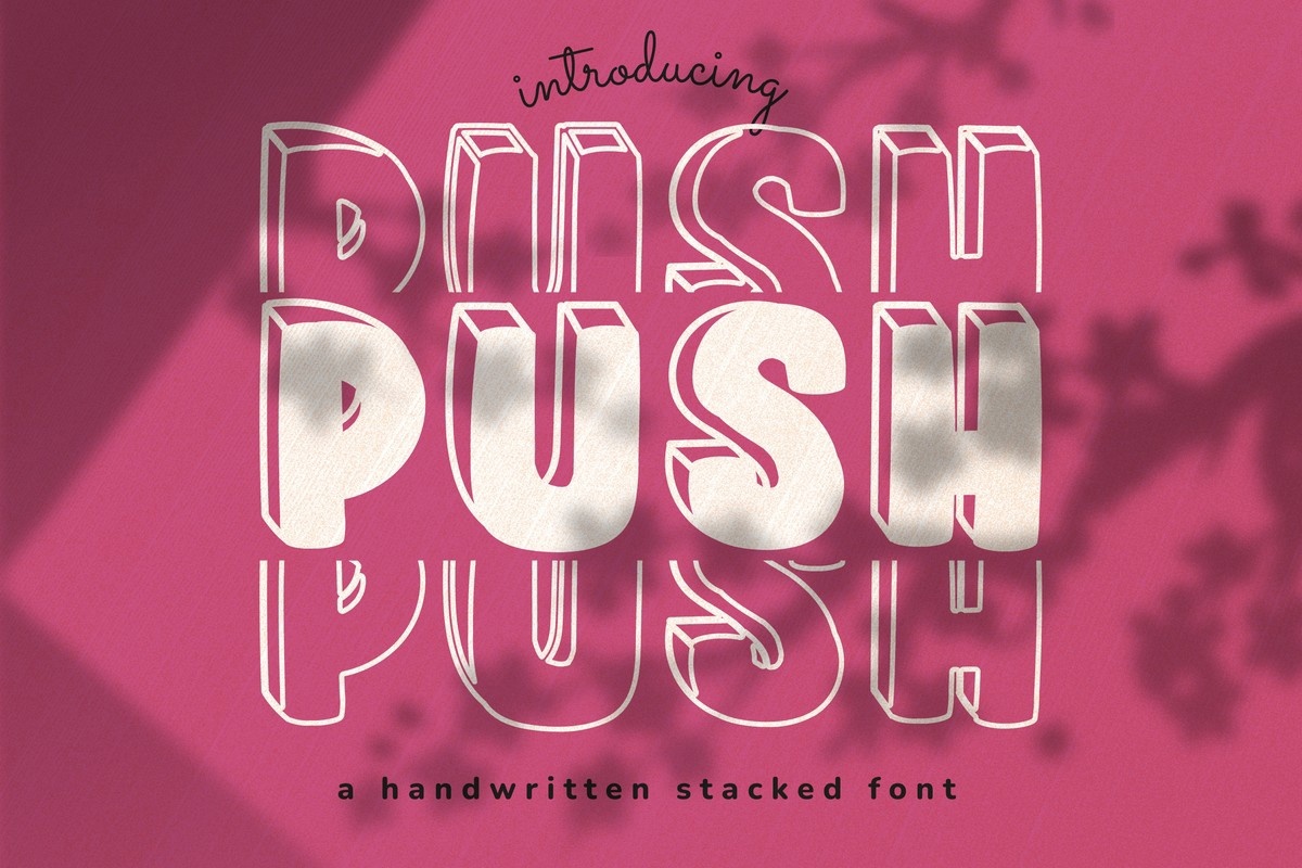 Пример шрифта Push Stacked #1