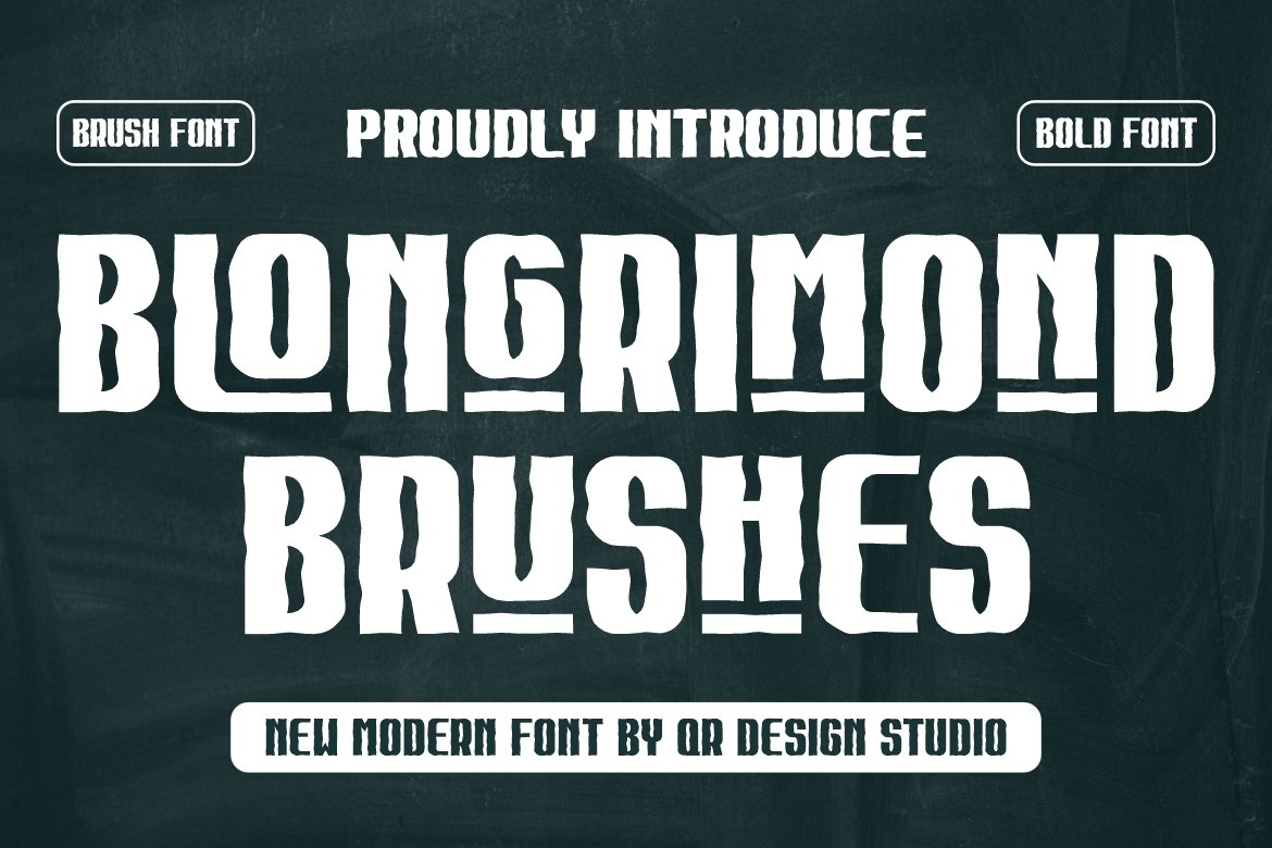 Пример шрифта Blongrimond Brushes #1