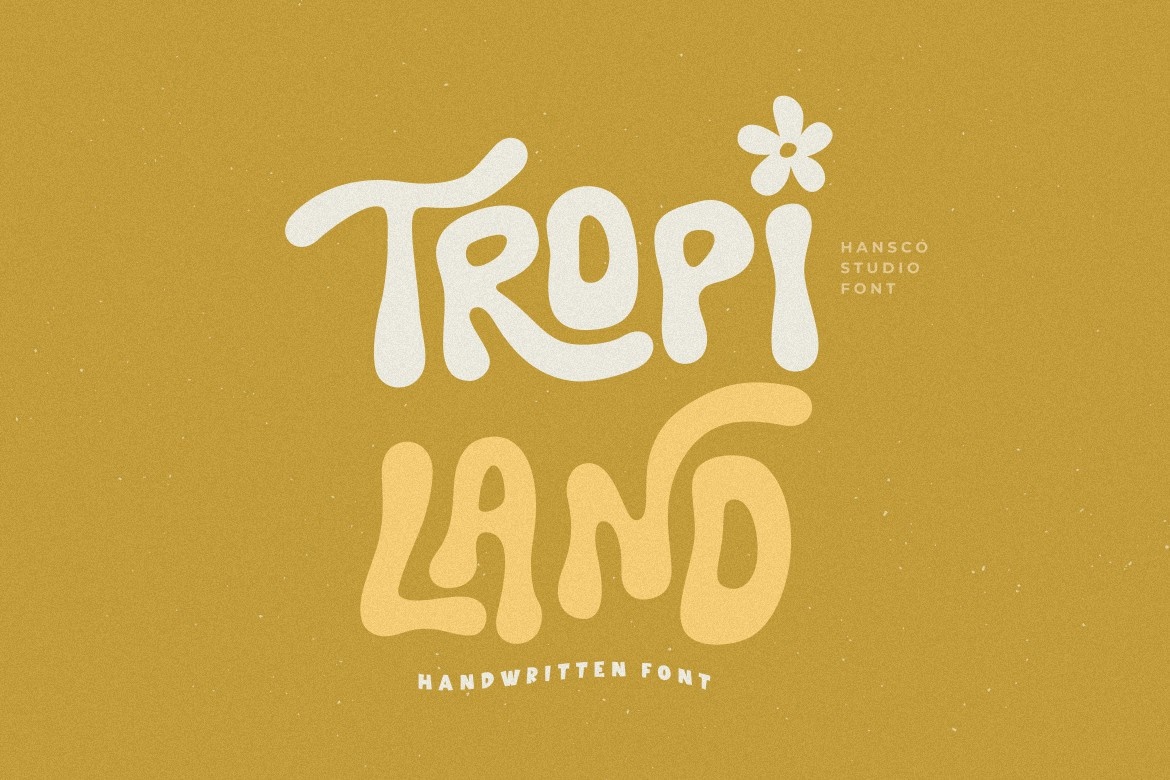 Пример шрифта Tropi Land #1