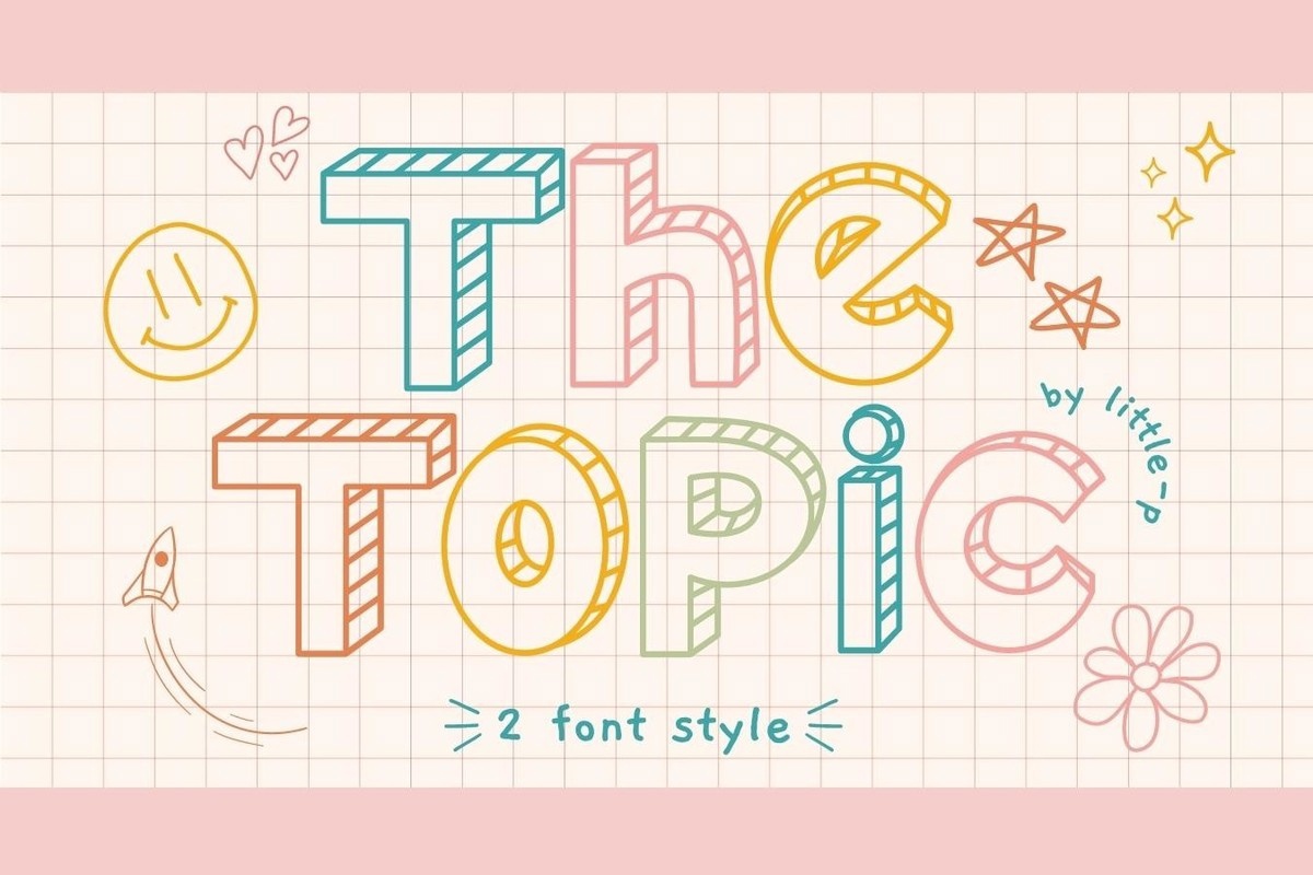 Пример шрифта The Topic #1