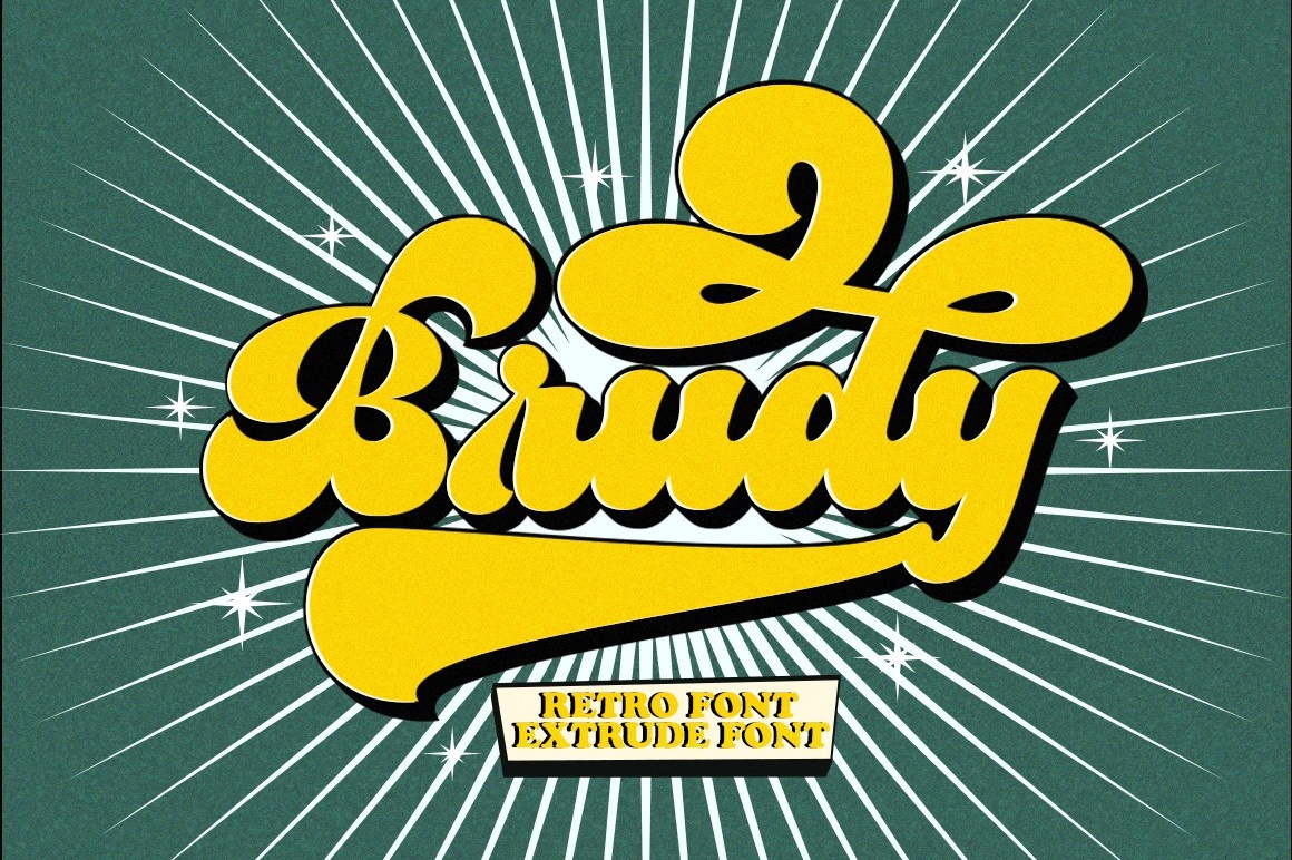 Пример шрифта Brudy #1