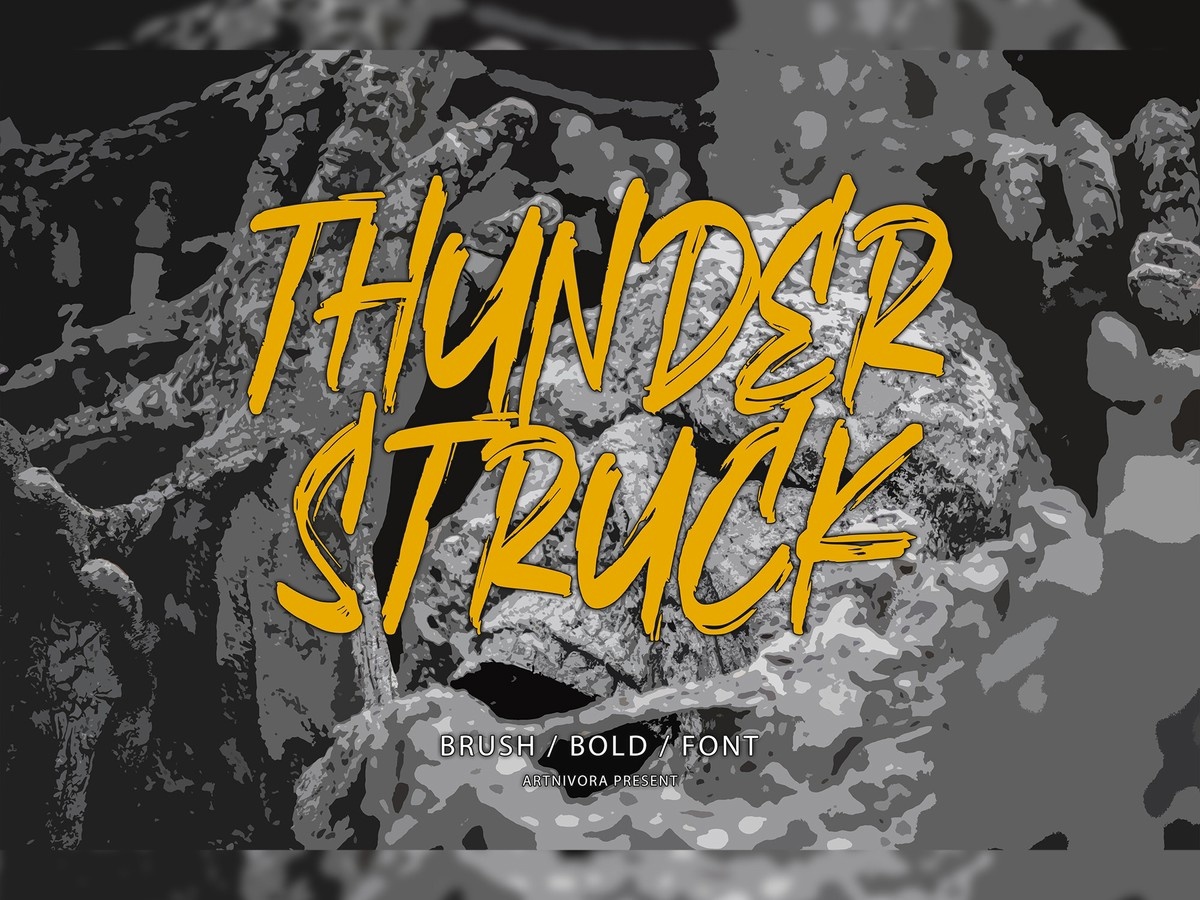 Пример шрифта Thunderstruck #1