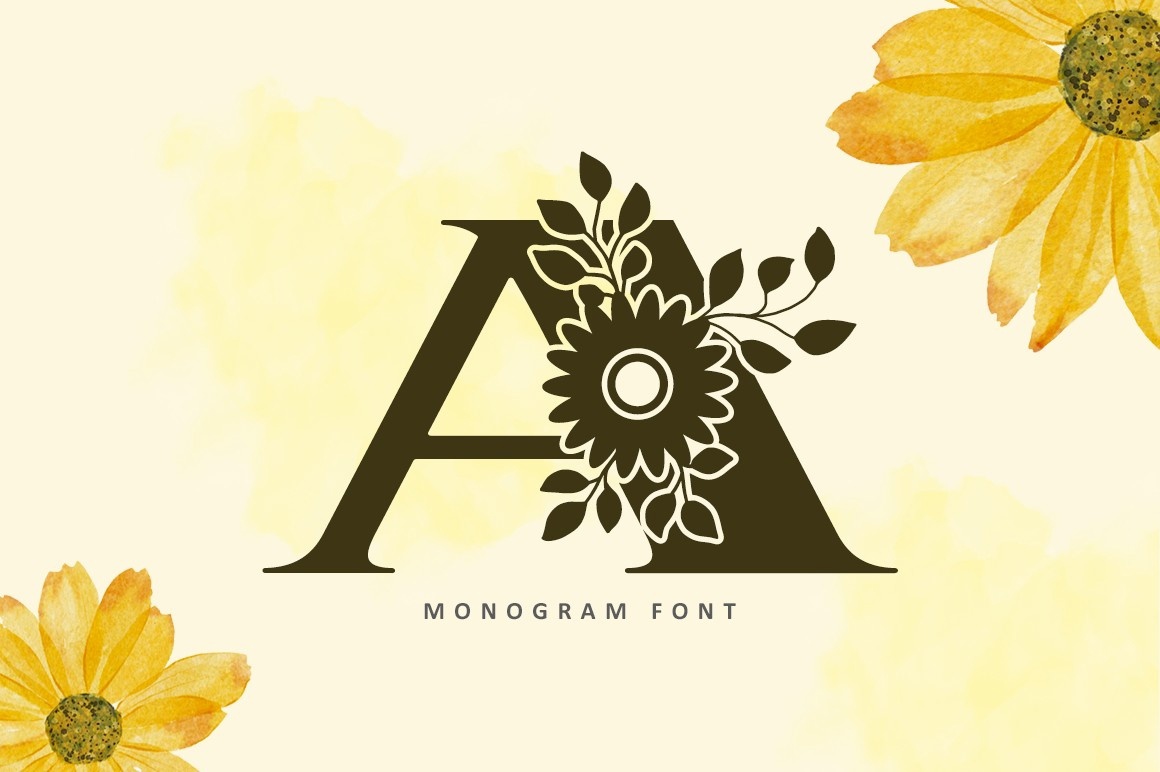 Пример шрифта Sunflower Monogram #1