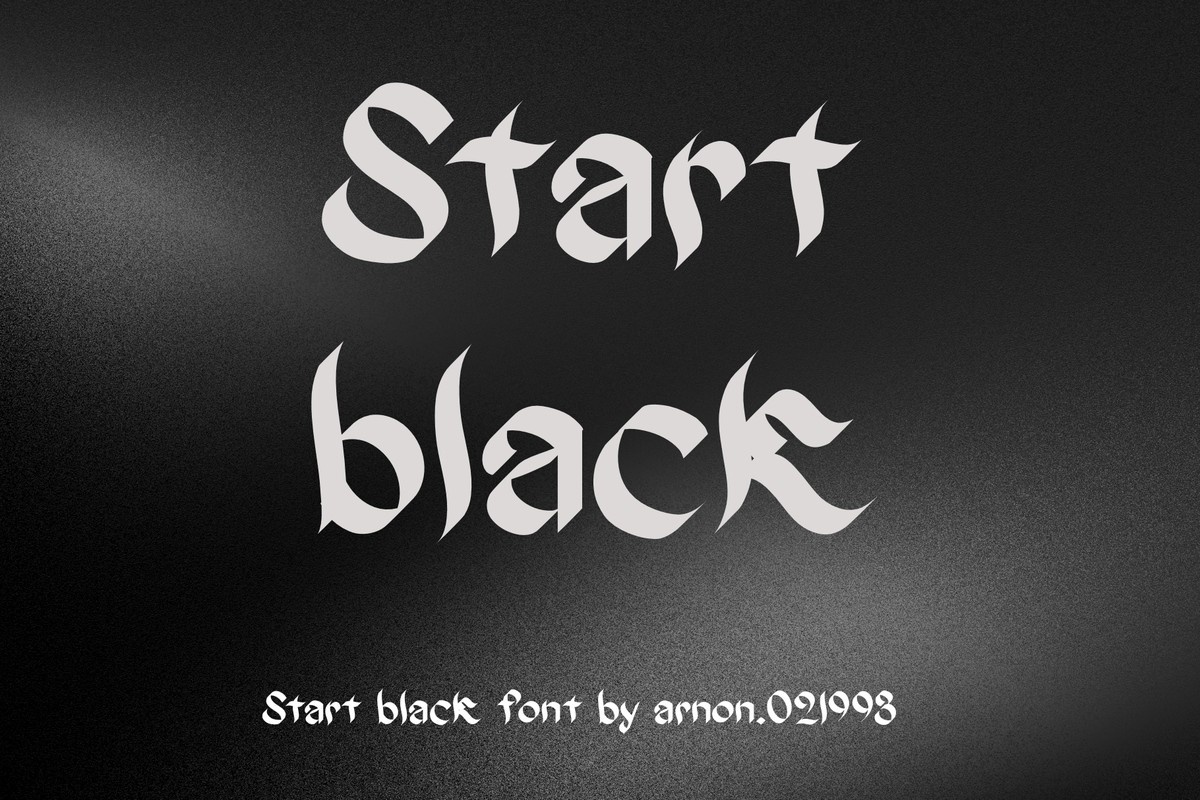 Пример шрифта Start Black #1