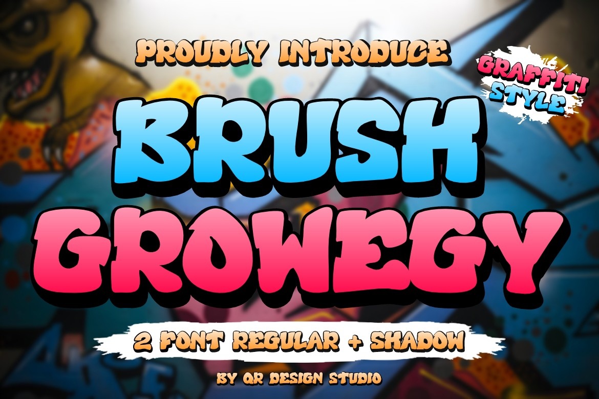 Пример шрифта Brush Growegy #1