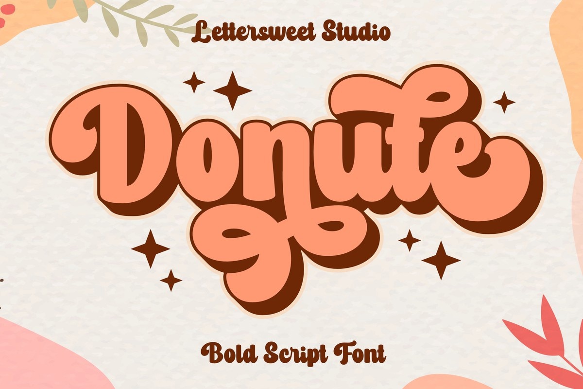 Пример шрифта Donute #1