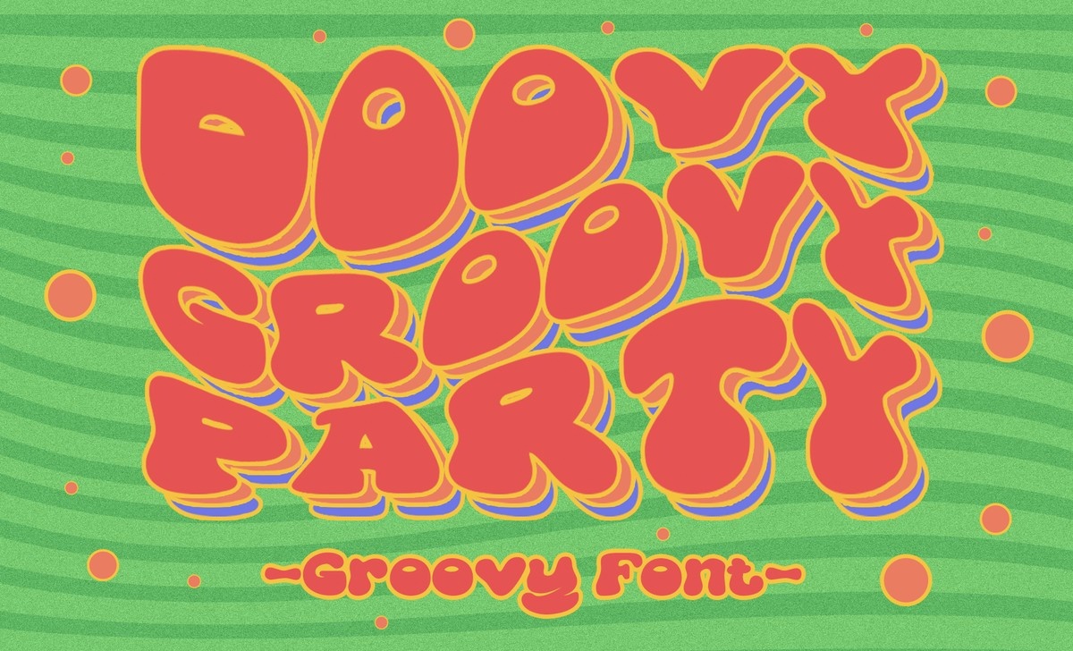 Пример шрифта Doovy Groovy Party #1