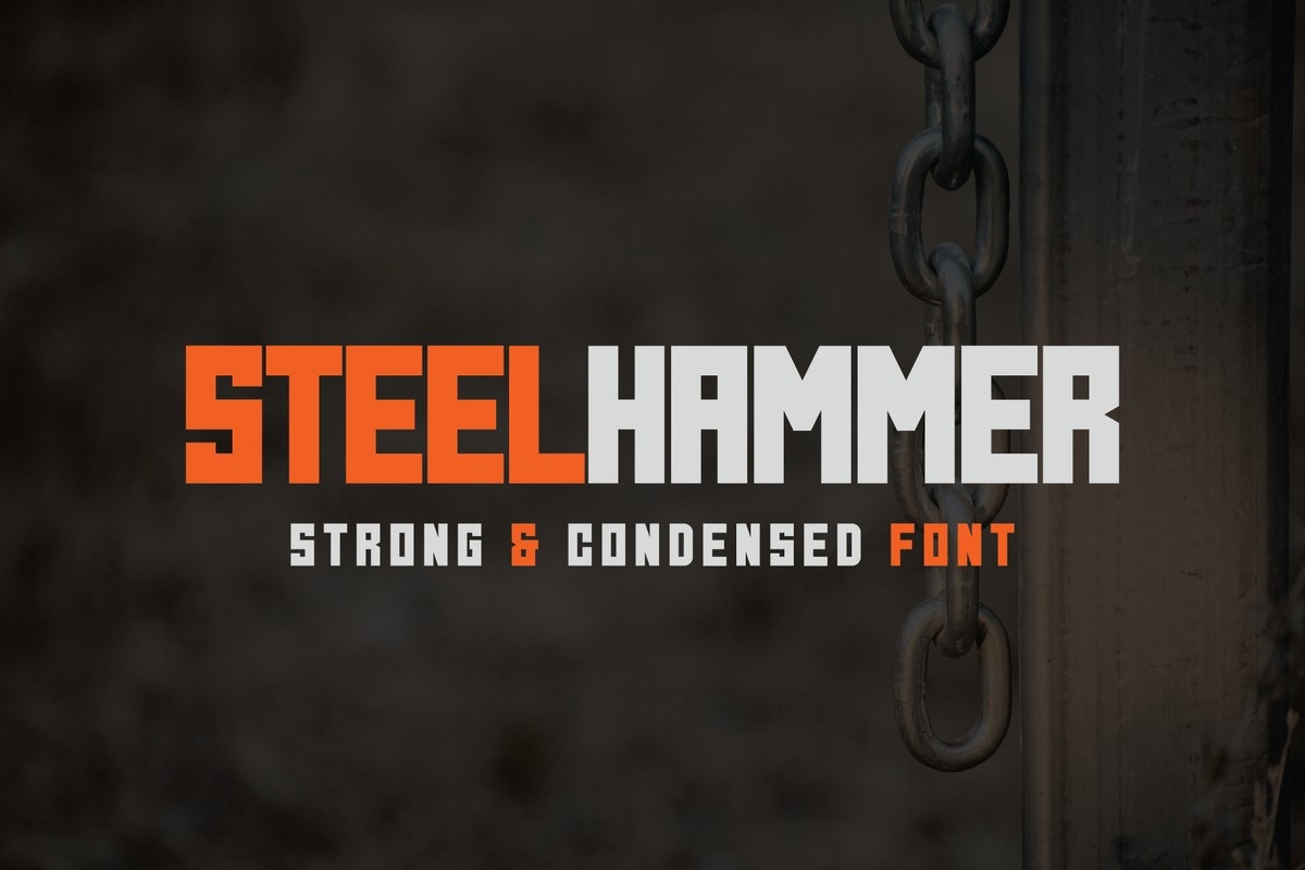 Пример шрифта Steel Hammer #1