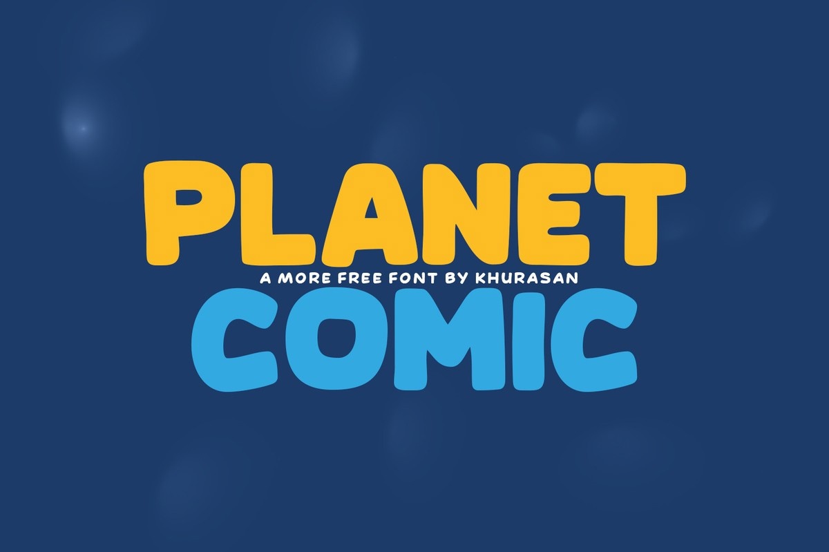 Пример шрифта Planet Comic #1