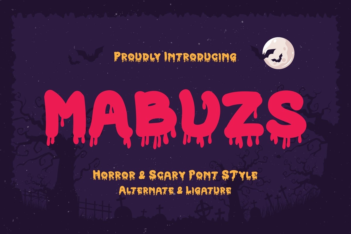 Пример шрифта Mabuzs #1