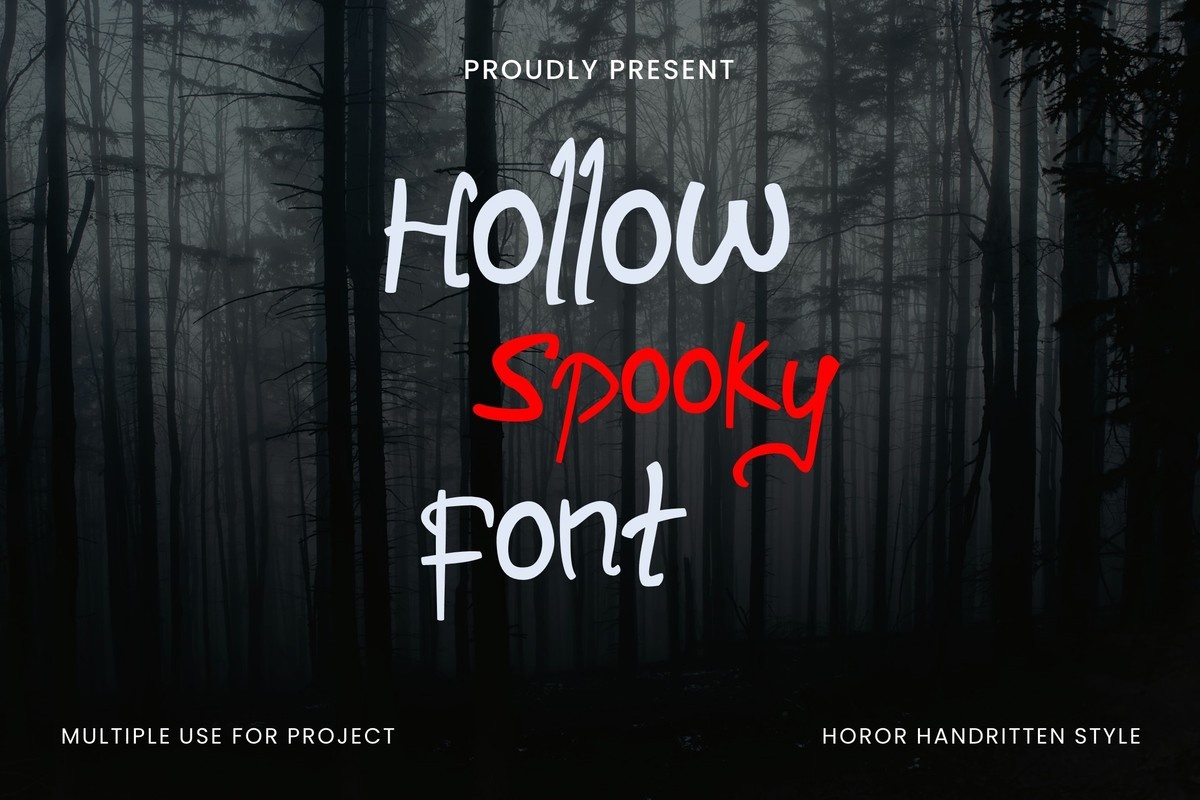 Пример шрифта Hollow Spooky #1