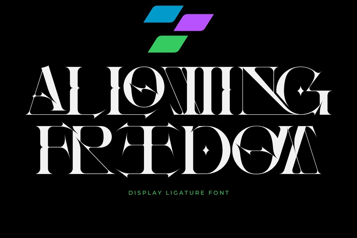 Пример шрифта Allowing Freedom #1