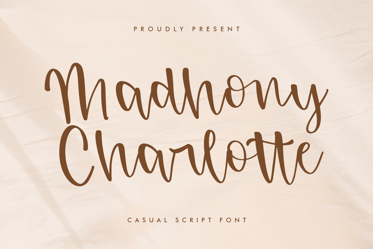 Пример шрифта Madhony Charlotte #1