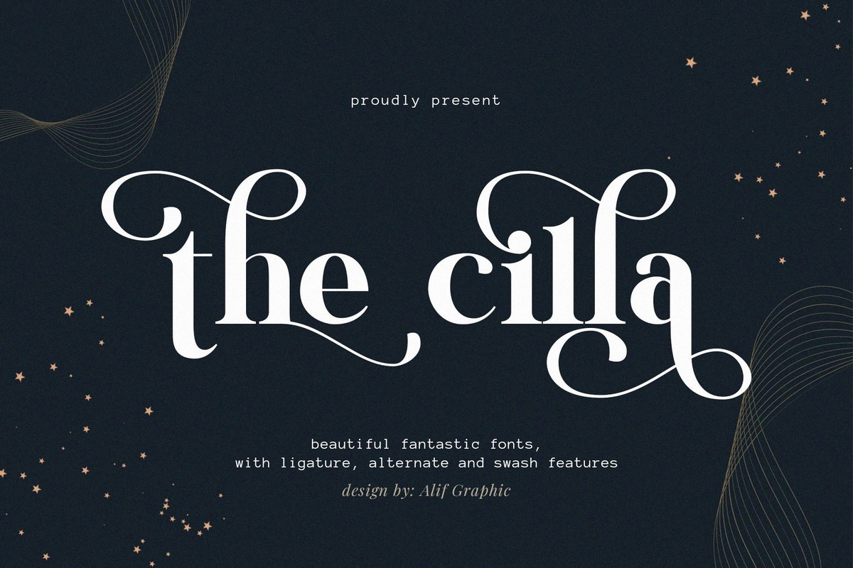 Пример шрифта The Cilla #1