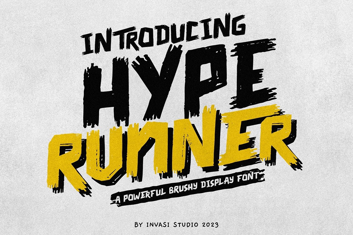 Пример шрифта Hype Runner #1
