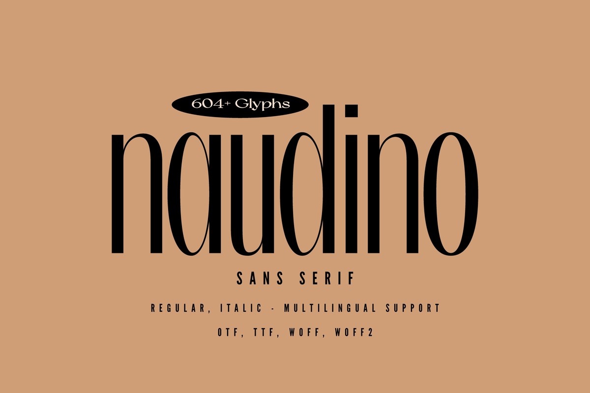 Пример шрифта Naudino #1
