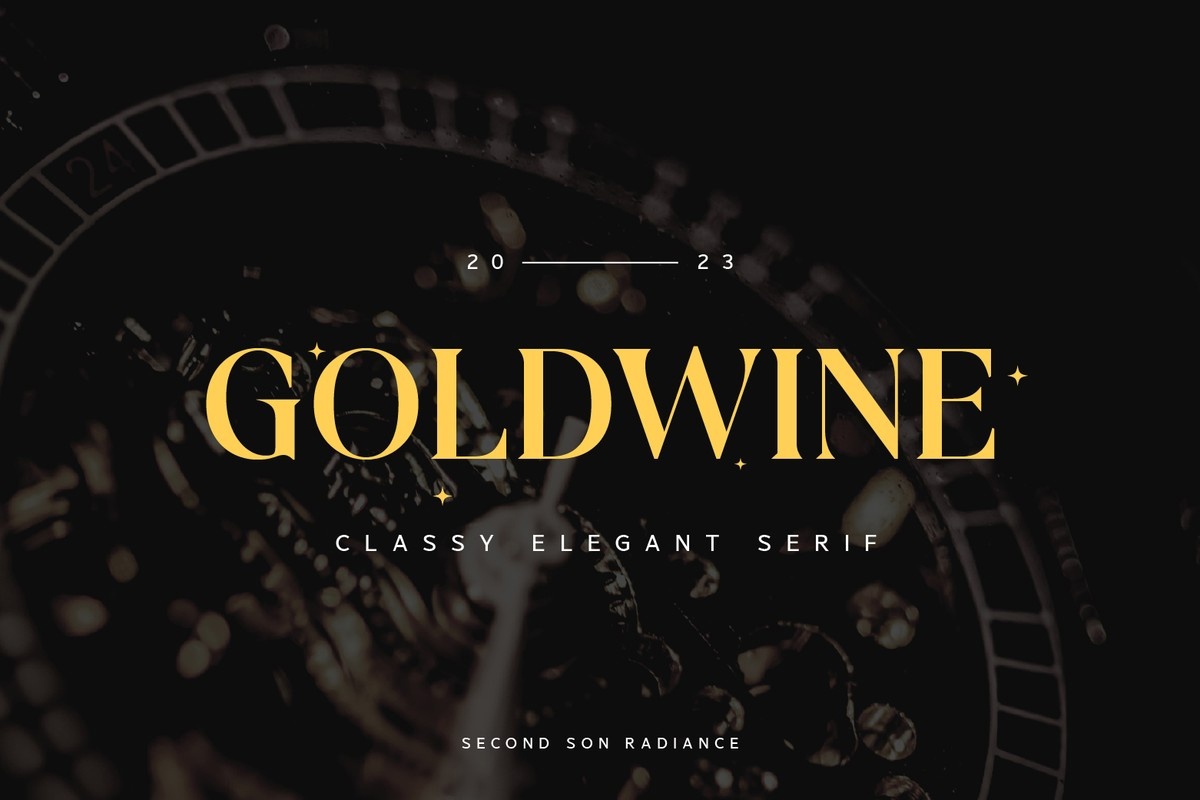 Пример шрифта Goldwine #1